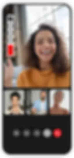 An analysis of a 4-person video call on a mobile phone using ArUco markers.