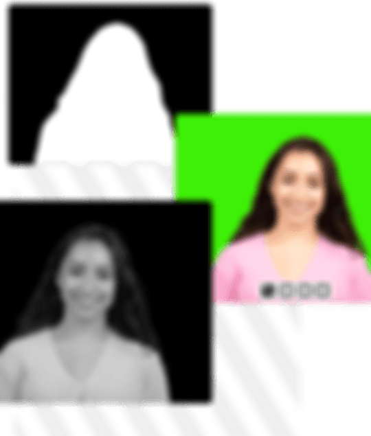 Comparison of properly and improperly cropped virtual backgrounds showing the difference in quality.